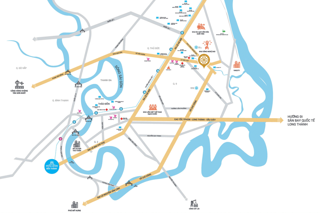 Vị trí Senturia Q9 Central Point Tiến Phước Quận 9
